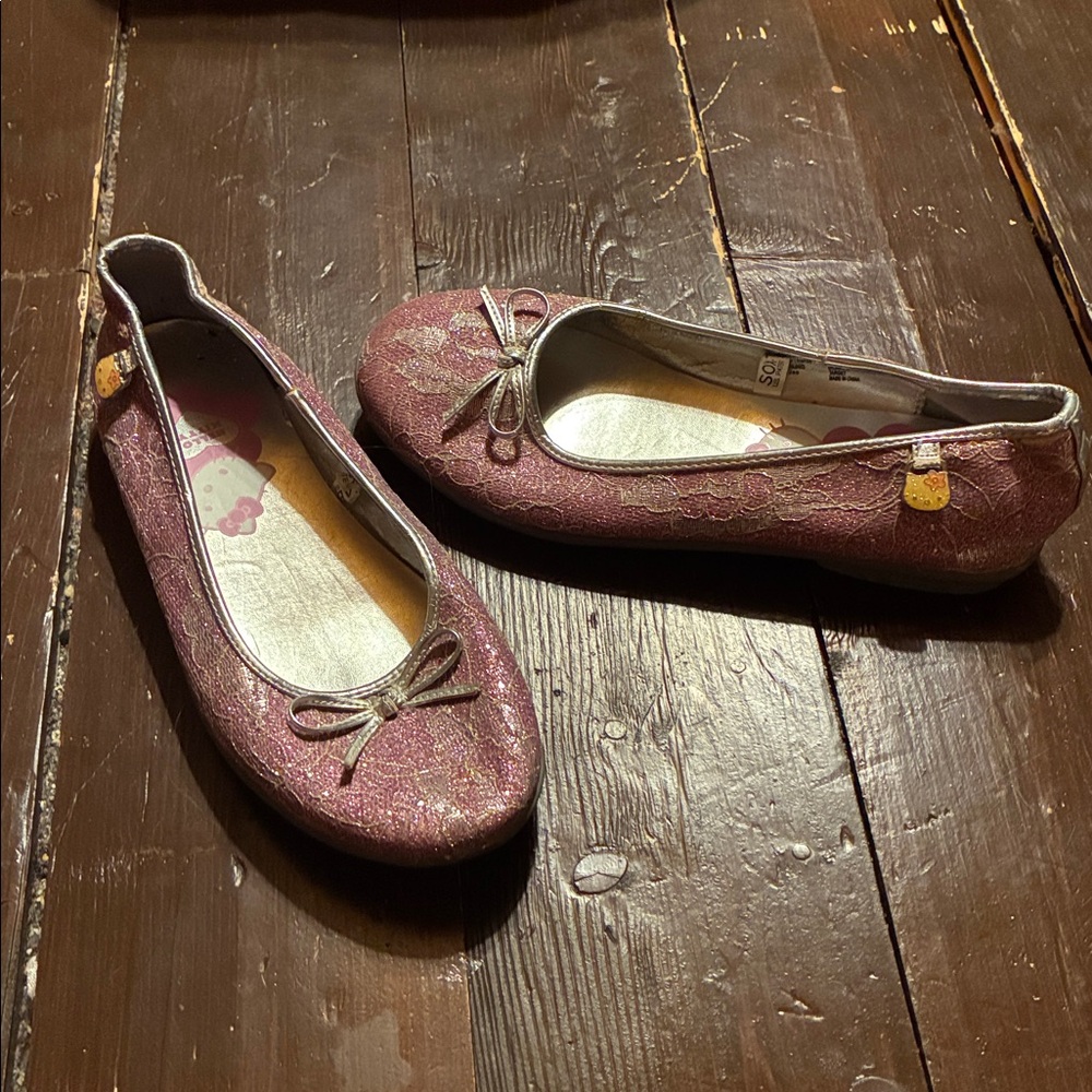 Hello Kitty Pink Glitter Flats